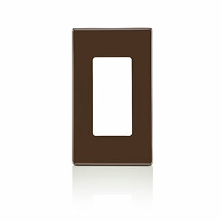 80301-S0 Decora Screwless Standard Size Wall Plate, 1 Gangs, 2.75 in W x 4.61 in H, Polycarbonate, Mahogany