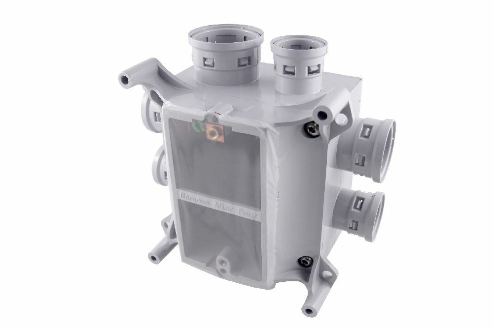 089052 Kwikon 1-Outlet 25 Slab Box, 1/2 in, 3/4 in, 1 in, 38 cu-in, PVC