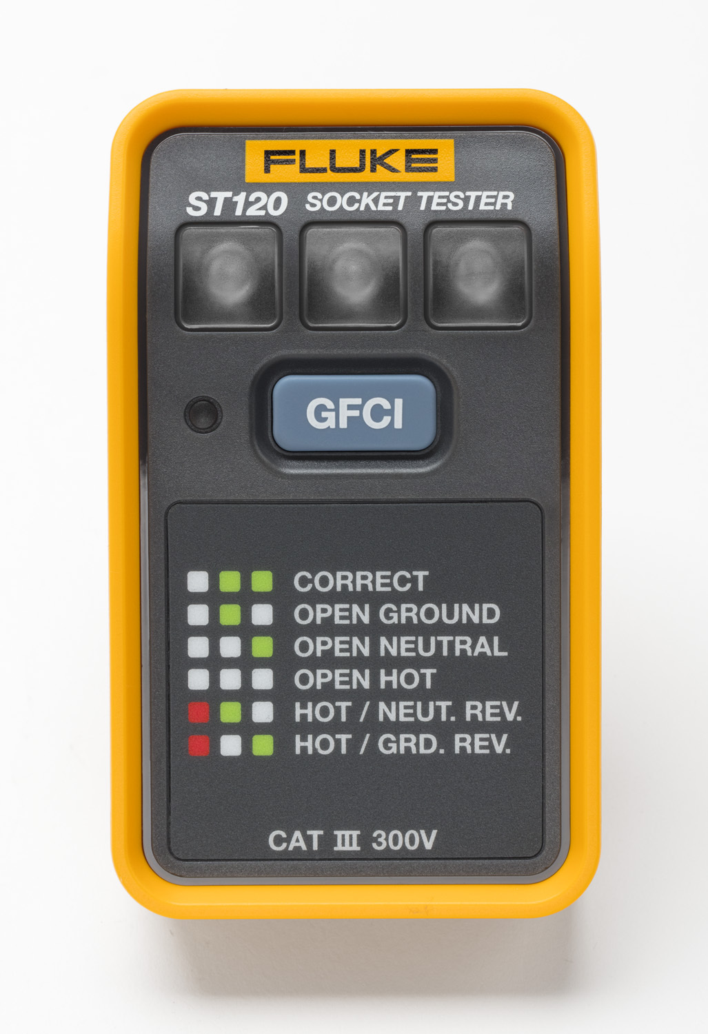 ST120 ST120 GFCI Socket Tester, Power Source: 110/125 VAC, 1 ph, 60 Hz, LED Display