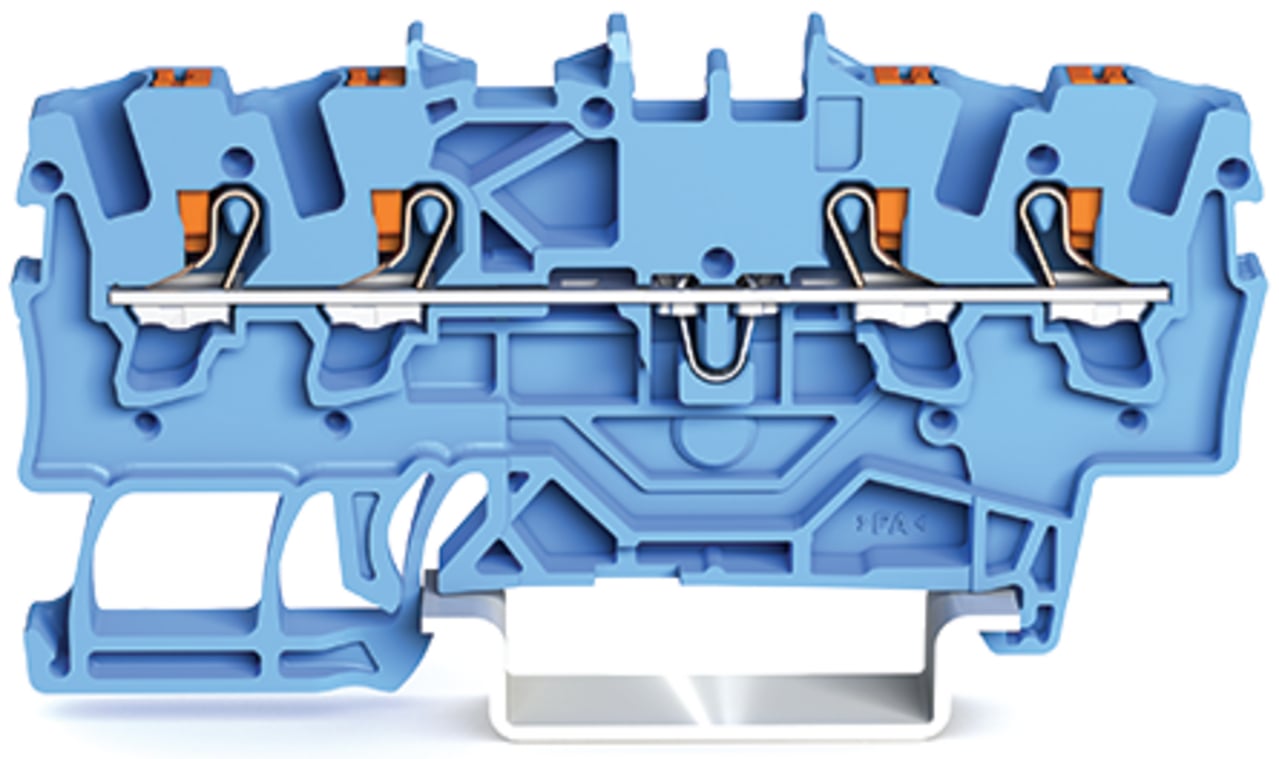 2201-1404 Operating Tool Conductor Terminal Block, 800 V, 18 A, 22 to 14 AWG Wire, 1 Poles, DIN Rail Mount