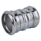 Compression Coupling, Concrete Tight, Conduit Size 2-1/2 Inches, Length 4.676 Inches, Material Zinc Plated Steel, For use with EMT Conduit