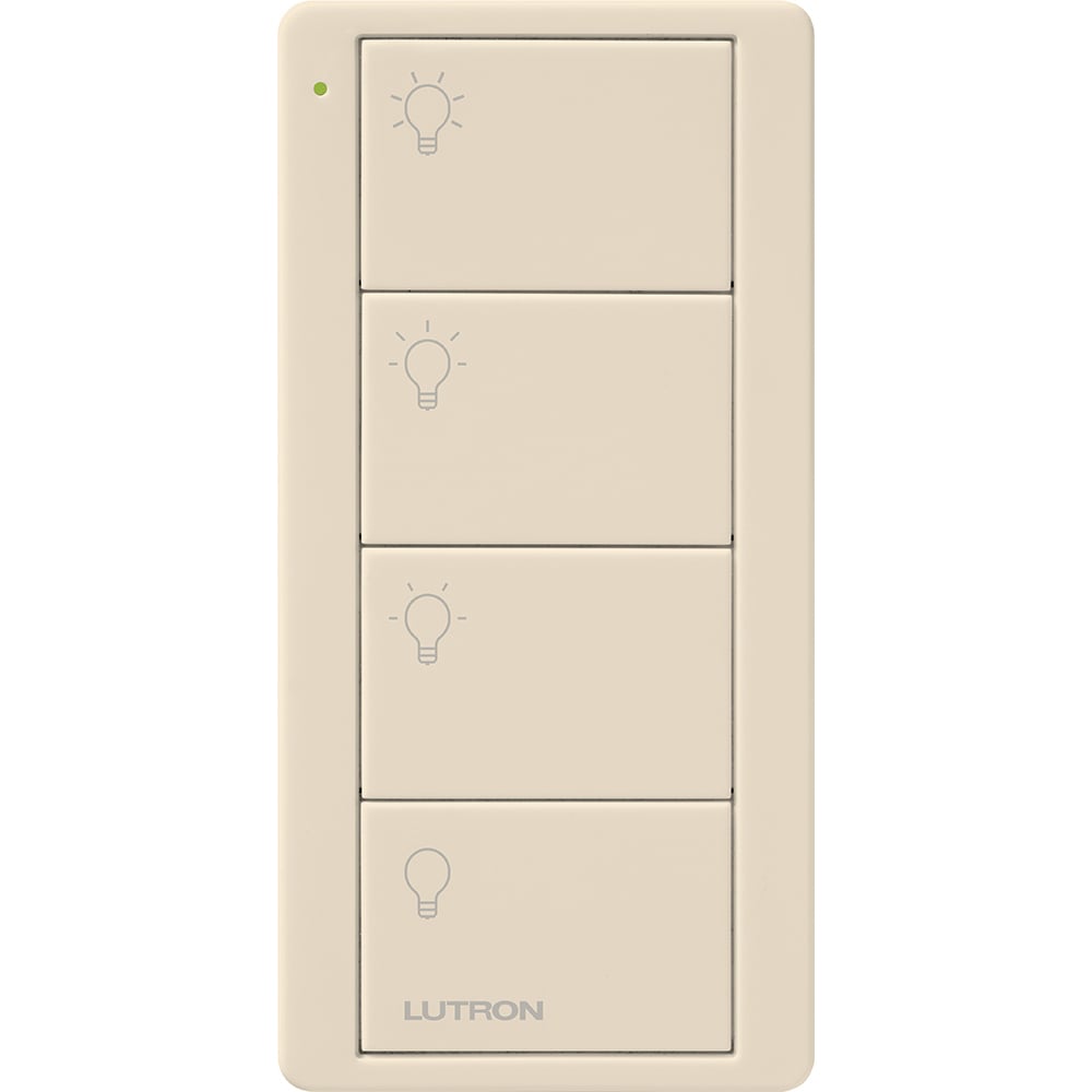 PJ2-4B-LA-L31P 4-Button Scene Control Pico Smart Remote with Light Icons, Light Almond