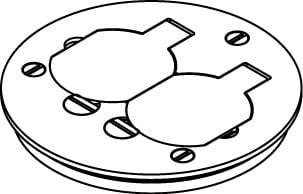 895TAL Ratchet-Pro 880/881 Assembled Cover Plate With Flip Lid, 4-1/4 in Dia, Duplex Cover, Aluminum