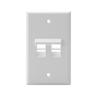 41081-2WP QuickPort Angled Wallplate, 1 Gang, 2-3/4 in W, Plastic, Surface Mount