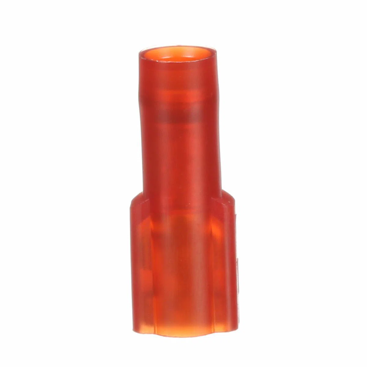 7000148857 Scotchlok Fully Insulated Male Disconnect, 22 to 18 AWG Conductor, 3/16 in Tab, 0.145 in ID Butted Barrel, ETP/Electrolytic Copper/Nylon, Red
