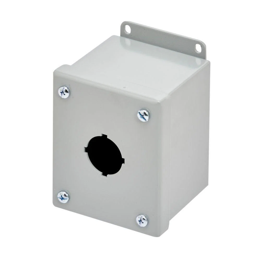 PB1-4XS PB Series Pushbutton Enclosure With Captive Screw, 4 in L x 3-1/4 in W x 3 in D, 1 Outlets, NEMA 4X/12/13/IP65 NEMA Rating, 304 Stainless Steel