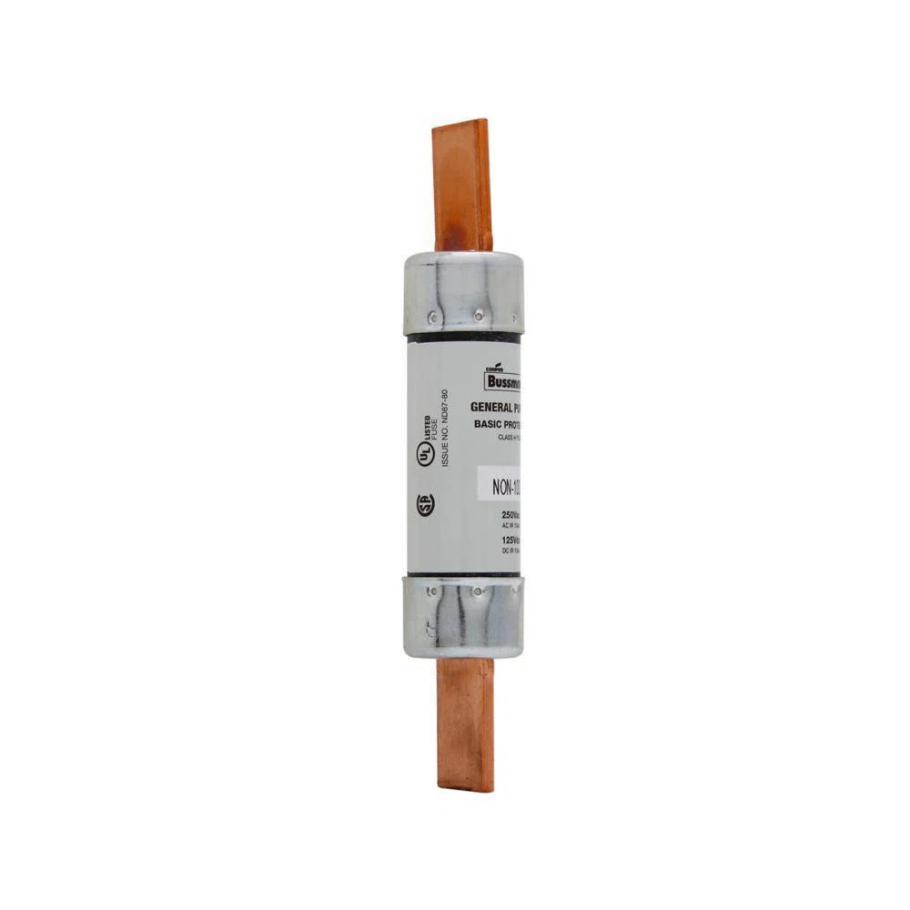 NON-100 Non-Current Limiting One Time Fuse, 100 A, 250 VAC, 125 VDC, 10 kA Interrupt, Class: H, Cartridge Body