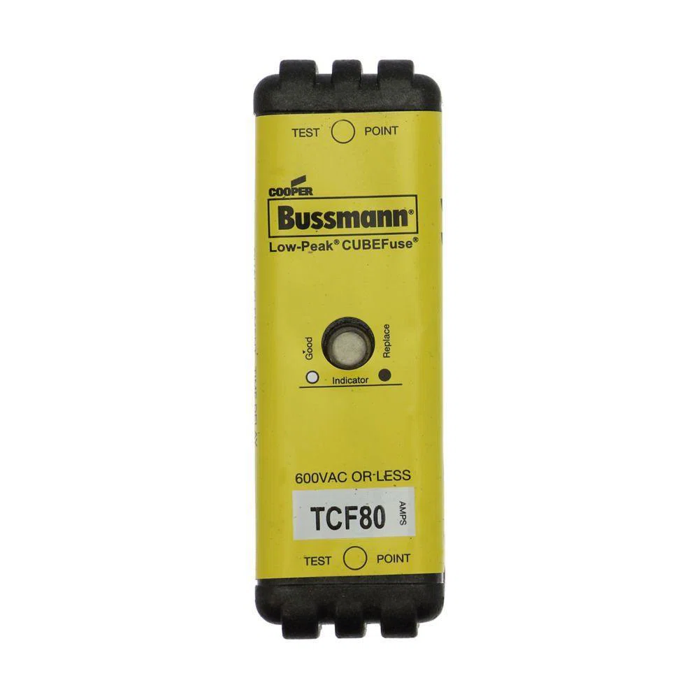TCF70 Low-Peak CUBEFuse Current Limiting Inrush Current Withstand Time Delay Fuse, 70 A, 600 V AC/300 V DC, 100/300 kA Interrupt, Class: CF, Square Body