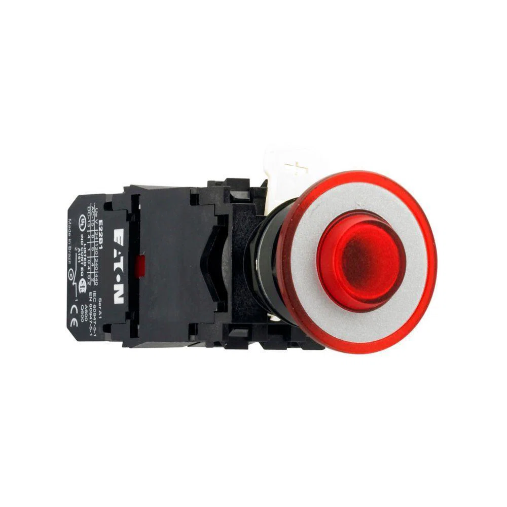 E22GD2 Heavy Duty Illuminated Push-Pull Operator, 40 mm, Maintained Contact, Red