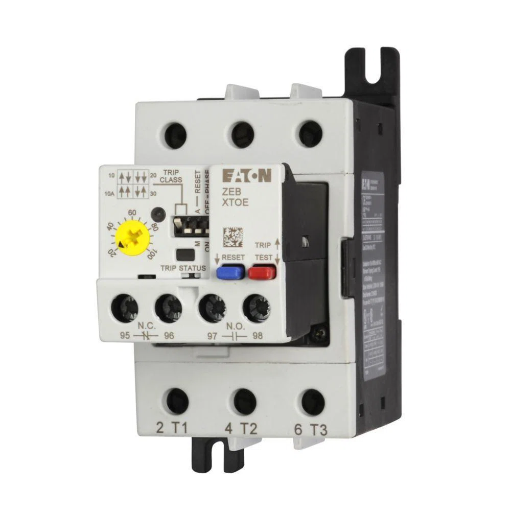 XTOE100GCSS Class 10/20/30 Electronic Overload Relay, 20/100 A, 1NO-1NC 1 Form A/1 Form B Contact, 600 VAC, 12 VDC V Coil