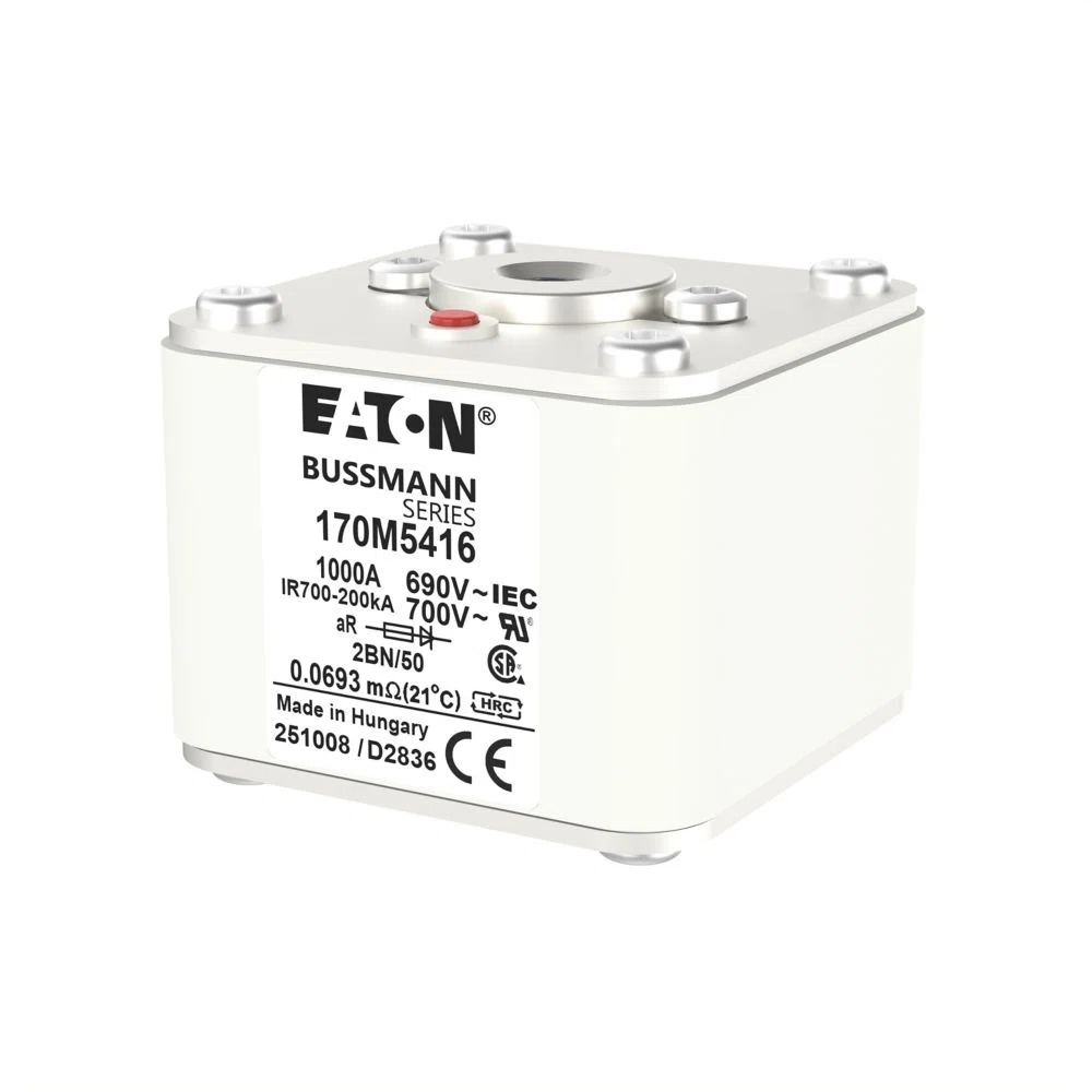170M5416 Visual High Speed Fuse, 1000 A, 1000/1300 V, 200 kA Interrupt, Class: AR, Square Body
