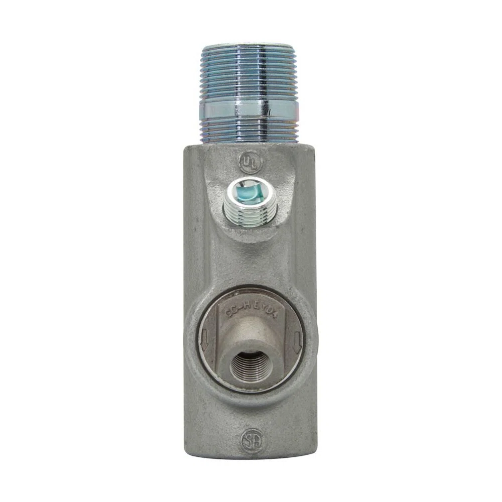 EYD716 Condulet Dust-Ignitionproof Explosionproof Conduit Sealing Fitting With Drain, 2-1/2 in MNPT x 2-1/2 in FNPT, For Use With Vertical Position Conduit System, Ductile Iron/Feraloy Iron Alloy