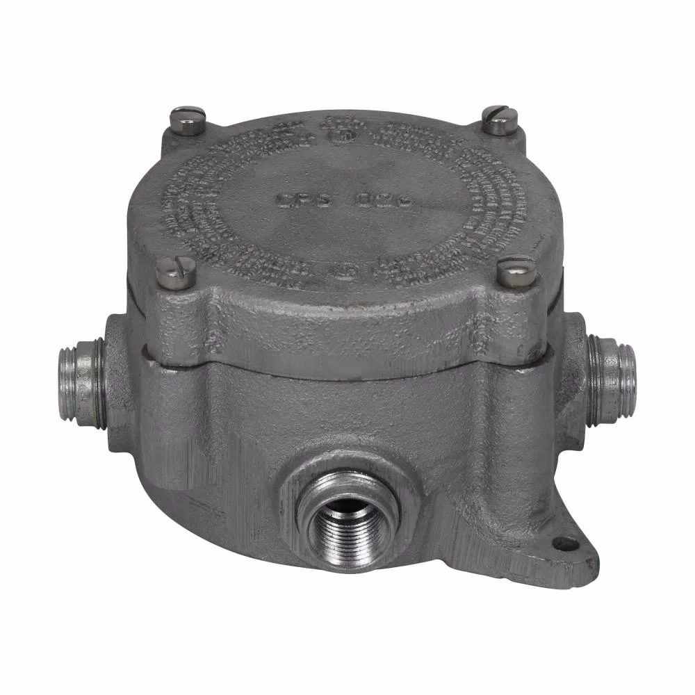 CPS12026 Condulet Dust-Ignitionproof Explosionproof Raintight Conduit Outlet Box With Blank Cover, 3/4 in, 3/4 in Cover Opening, Aluminum Acrylic Painted/Electro-Galvanized