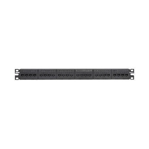 UICMPPK6G24BL Mini-Com PanNet Ultimate ID 1RU UTP Flat Modular Unshielded Patch Panel Kit, 24 Ports, Cat 6, Cold Rolled Steel