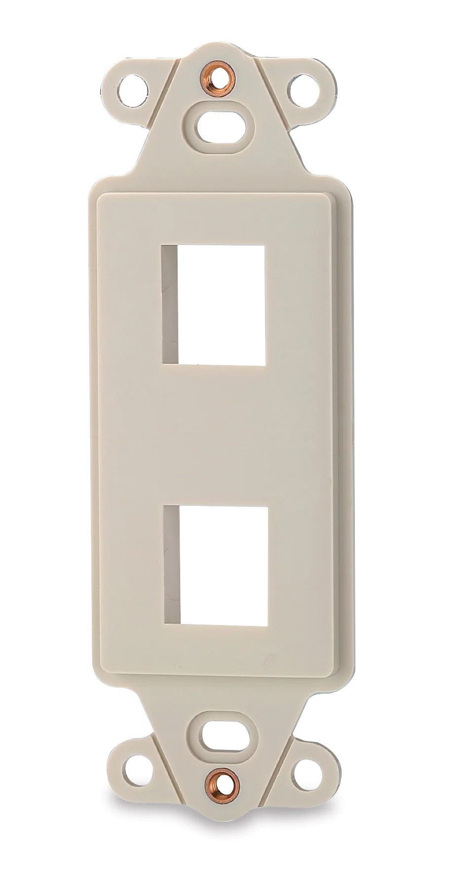 2-Port Decora Style Keystone Adapter, Light Ivory