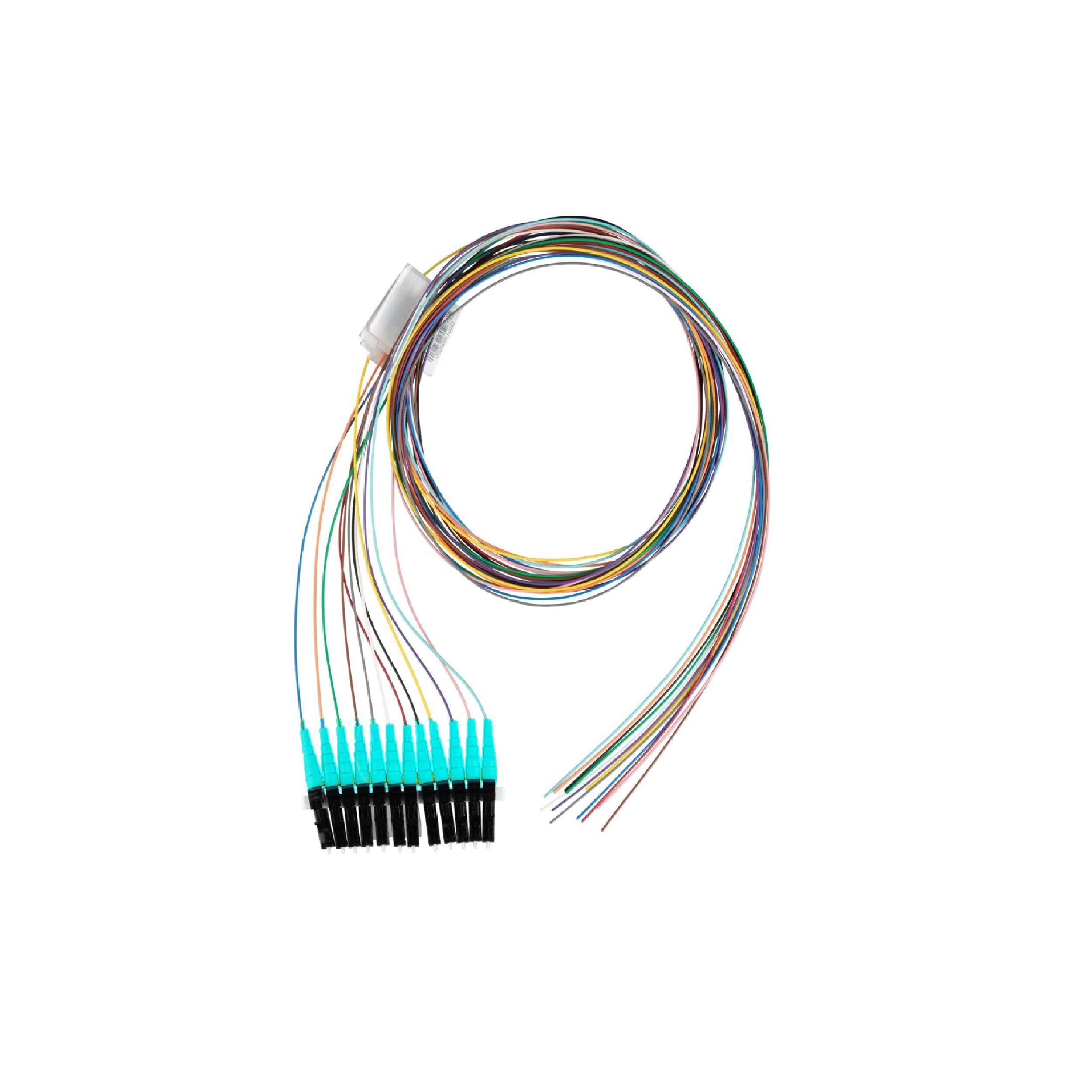 FZTBN1NNNSZM001 OM4 Cable Assemblies, (12) Fiber, 50 um Core, 1 m L