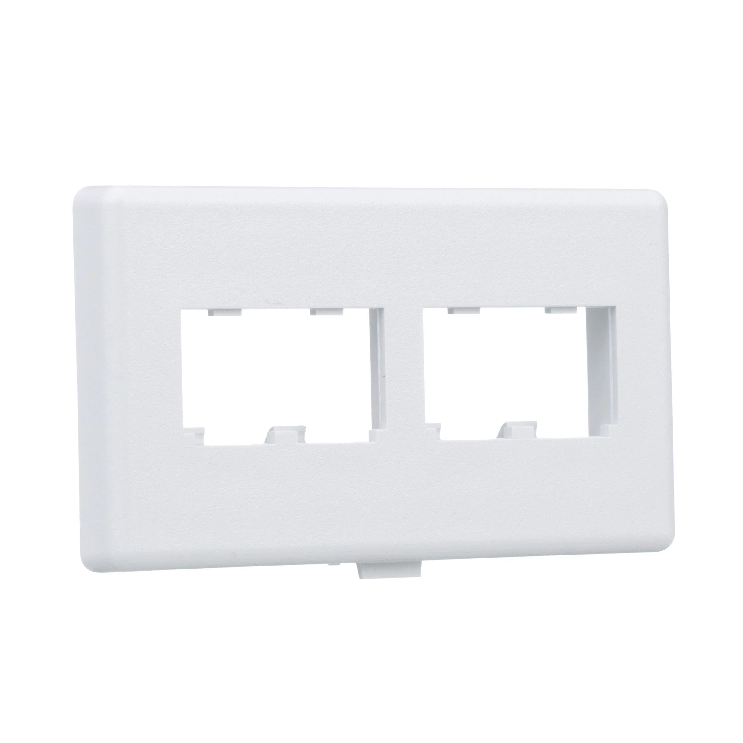 CFFPHM4WH Mini-Com PanNet Flat Modular Furniture Faceplate, 4 Ports, Mini-Com Module, ABS