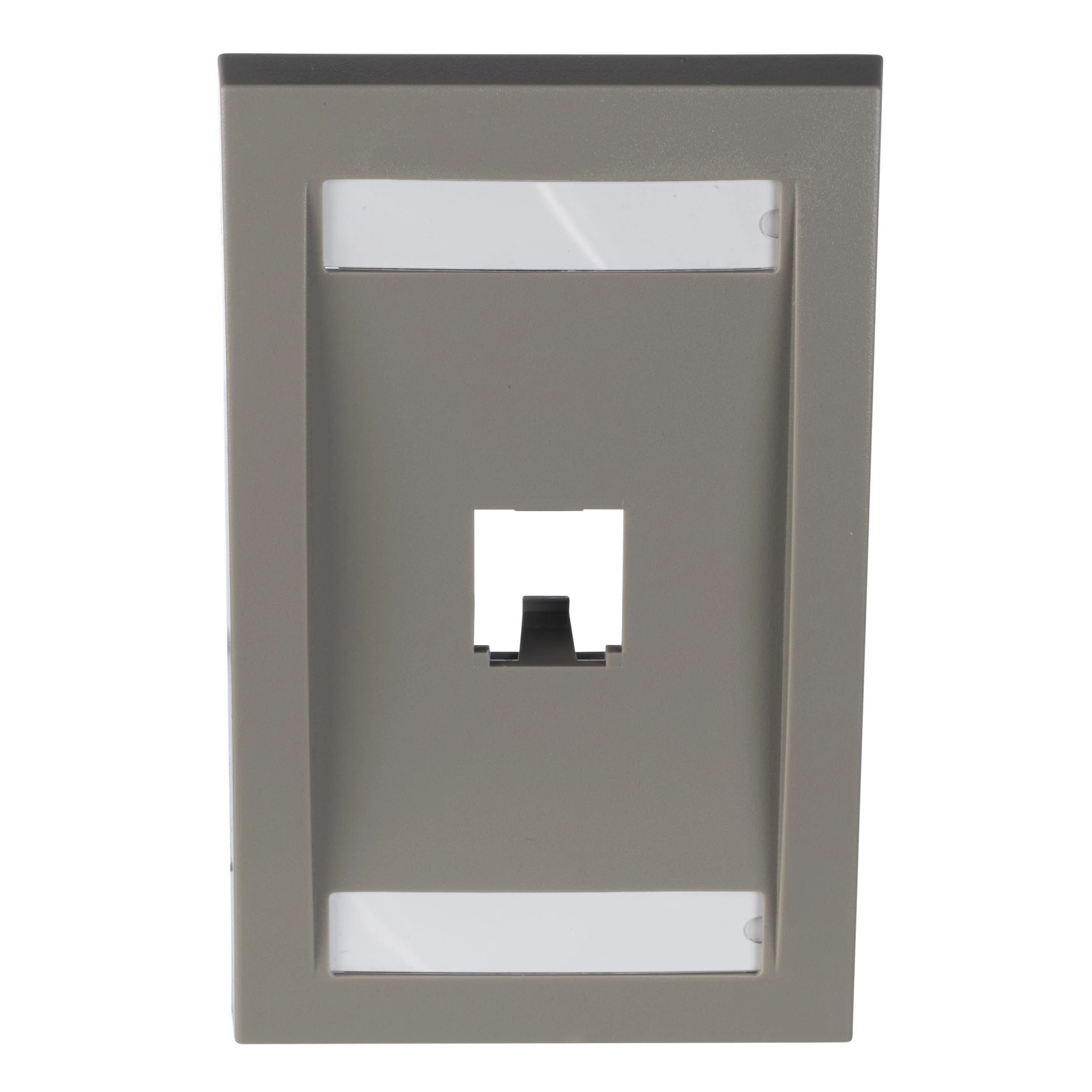 CFPE1IGY Mini-Com PanNet Executive Series Flat Vertical Faceplate, 1 Gangs, 1 Ports, Mini-Com Module, Fastened Mount, ABS