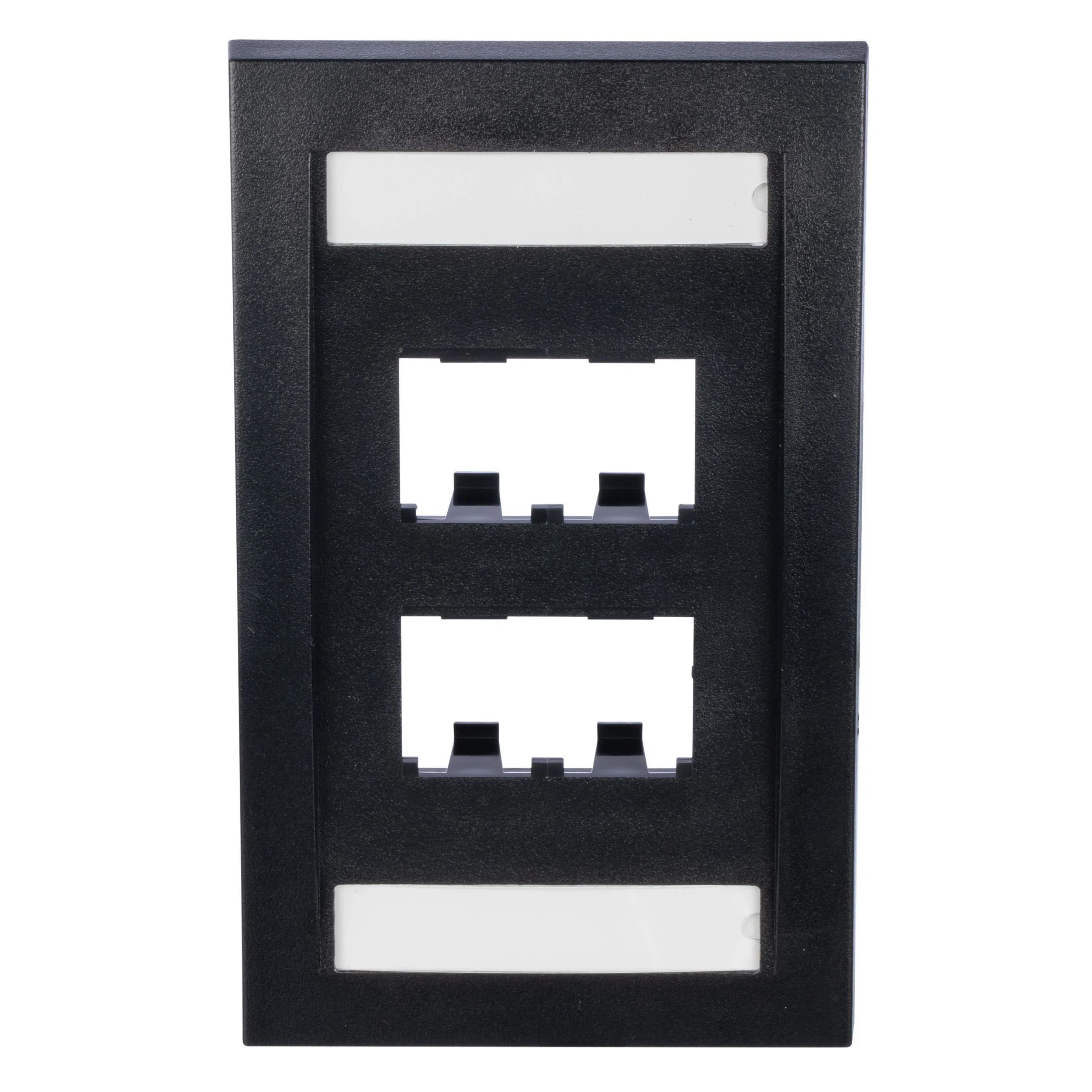 CFPE4BLY Mini-Com PanNet Executive Series Flat Vertical Faceplate, 1 Gangs, 4 Ports, Mini-Com Module, Fastened Mount, ABS