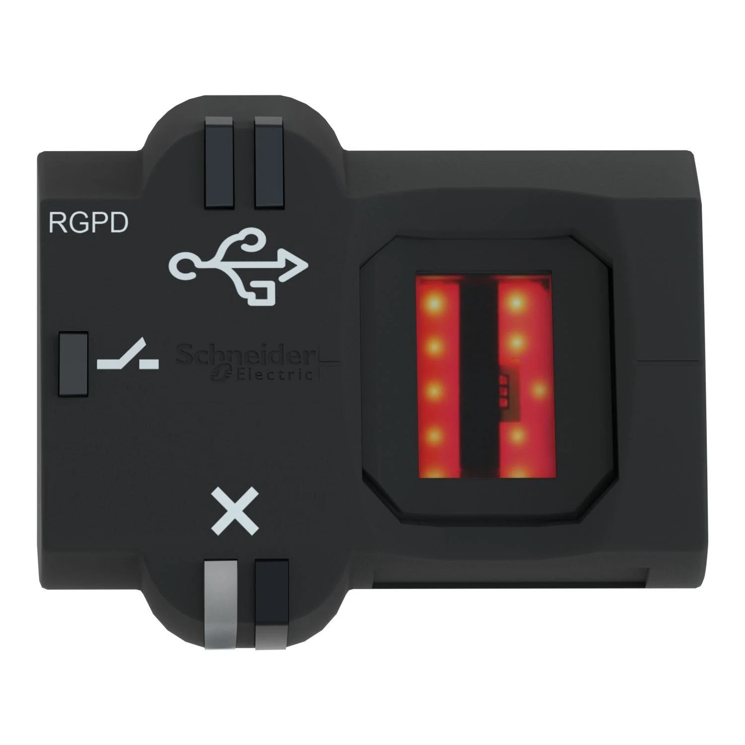 XB5S1B2L2 Harmony Bi-Stable Stay Put Non-Illuminated Rectangular Biometric Switch, 24 V DC, 200 mA, Maintained Operation, Pre-Wired Cable Connection, 23 to 122 deg F