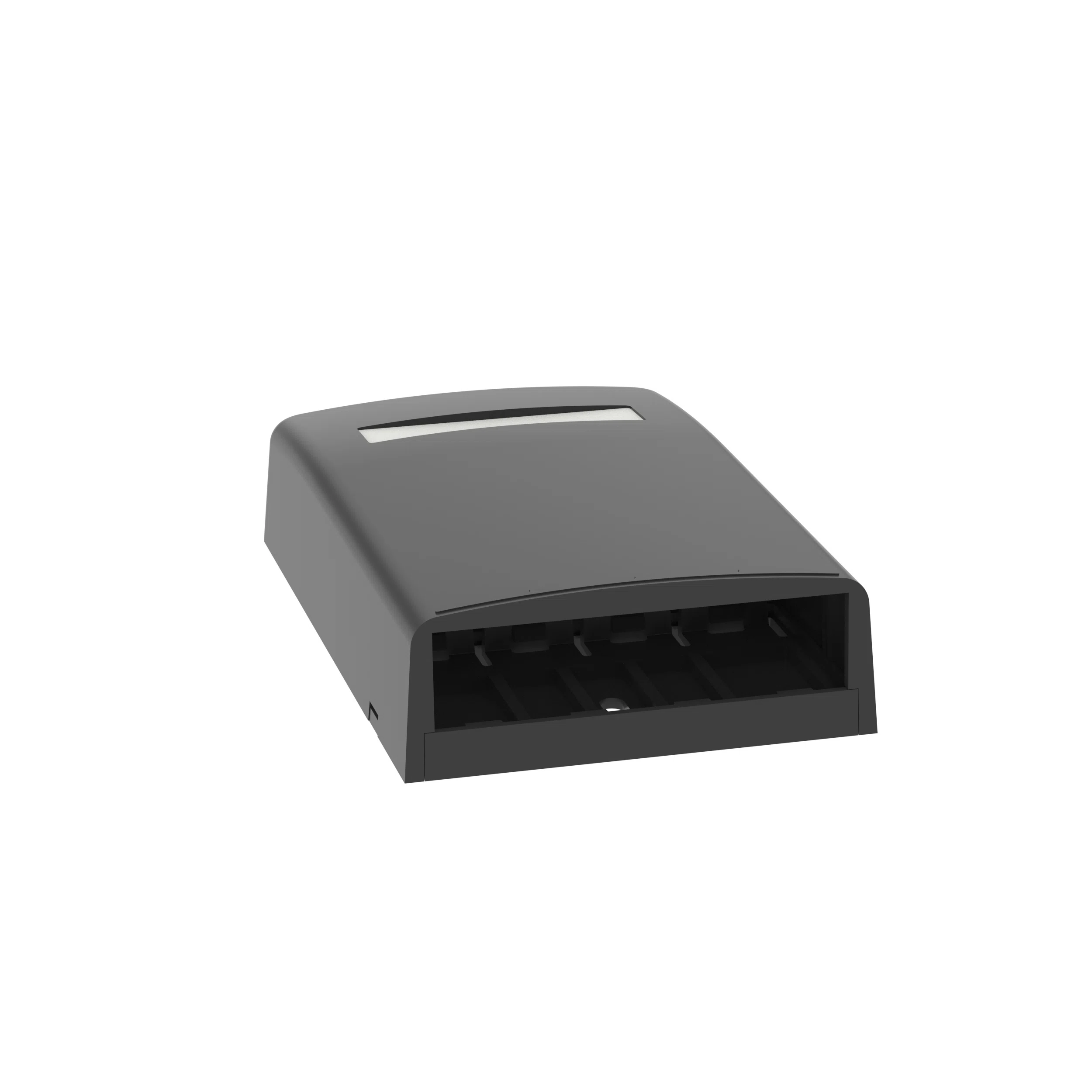 CBX4BL-AY Mini-Com PanNet 4-Port Elongated Low Profile Surface Mount Box, Mini-Com, Surface Mount, ABS
