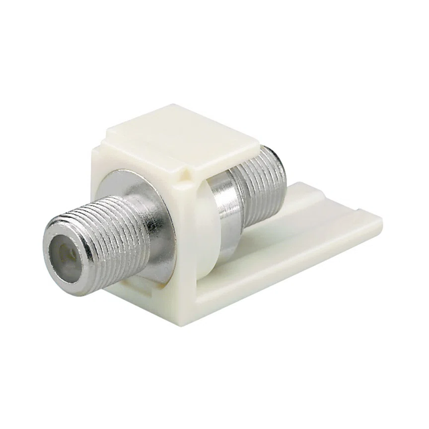 CMFSRWHY PanNet Mini-Com Self-Terminating F-Type Module, 1 Ports, Pass-Through Termination, White