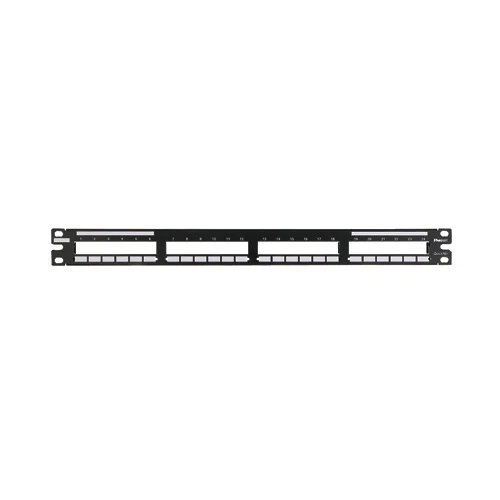 QPP24BL QuickNet 1RU Flat Modular Patch Panel, 24 Ports, Cold Rolled Steel