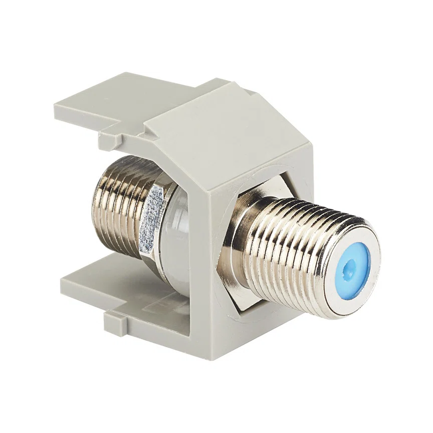 NKFIG NetKey Type F Keystone Coupler Module, 1 Ports, International Gray