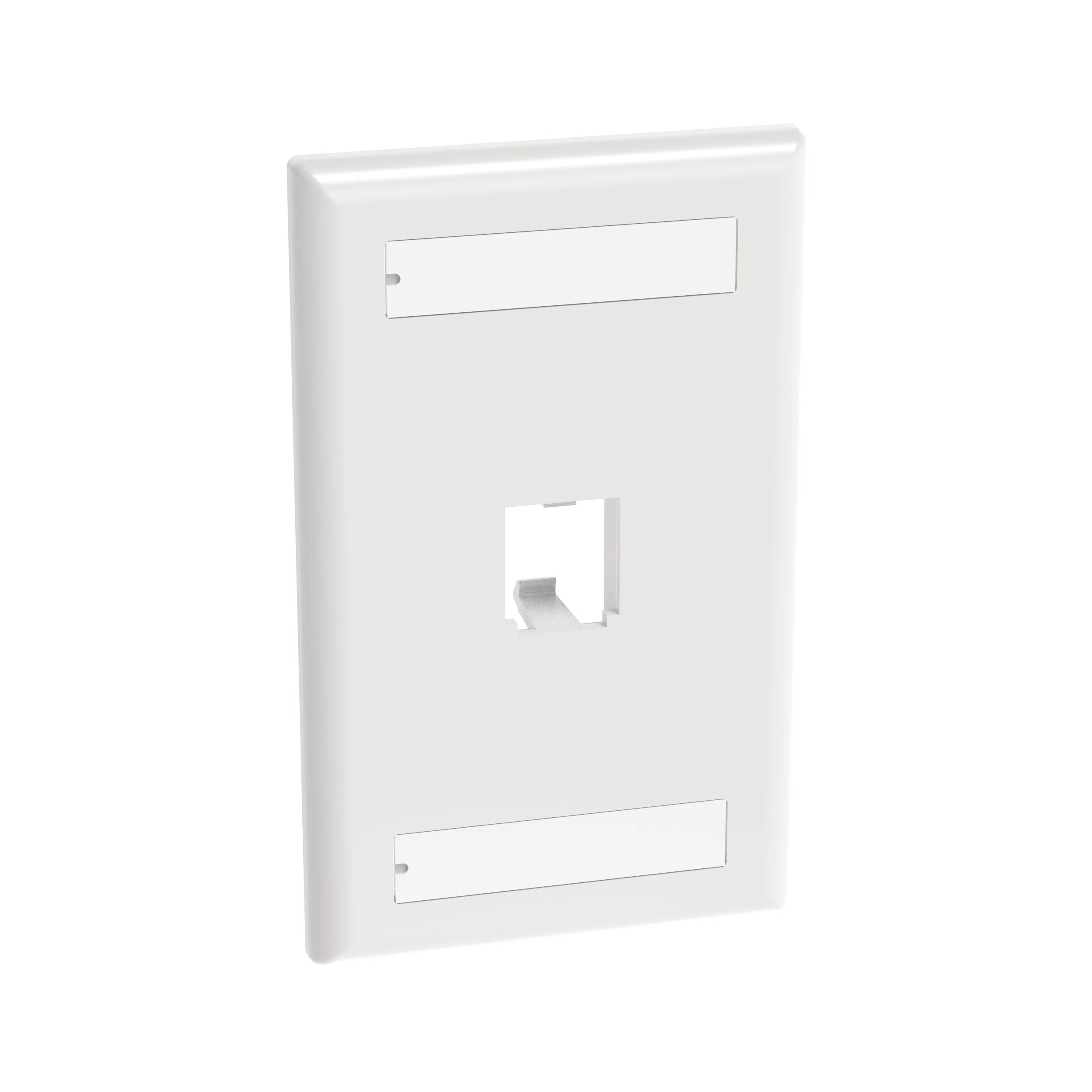 CFPL1WHY Mini-Com PanNet Classic Series Flat Vertical Faceplate, 1 Gangs, 1 Ports, Mini-Com Module, ABS