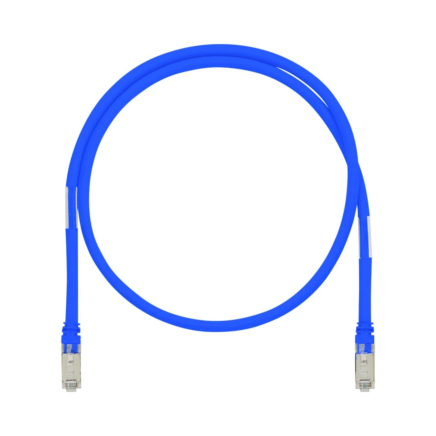 ISTPHCH0.6MBU IndustrialNet Flame-Retardant Patch Cord With 7.2 mm Cable Jacket, Cat 5e, 24 AWG Shielded Twisted 4-Pair SF/UTP Stranded Copper Conductor, 4-Pair RJ45 T568B 8-Position Modular Plug Connector, 0.6 m L Cord