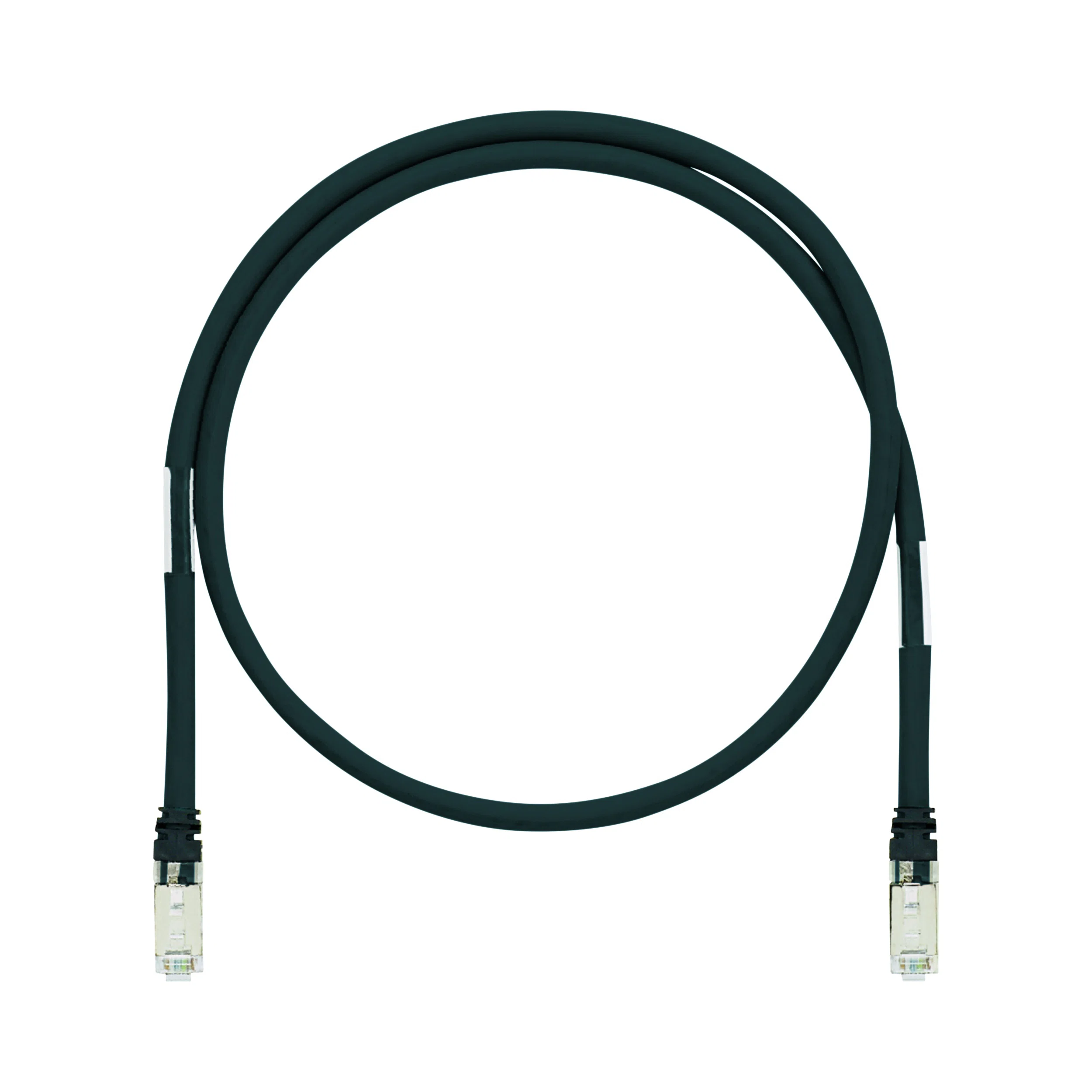 ISTPH6X1MBL IndustrialNet Flame-Retardant Patch Cord With 7.4 mm Cable Jacket, Cat 6A, 26 AWG Shielded Twisted 4-Pair SF/UTP Stranded Copper Conductor, 4-Pair RJ45 T568B 8-Position Modular Plug Connector, 1 m L Cord