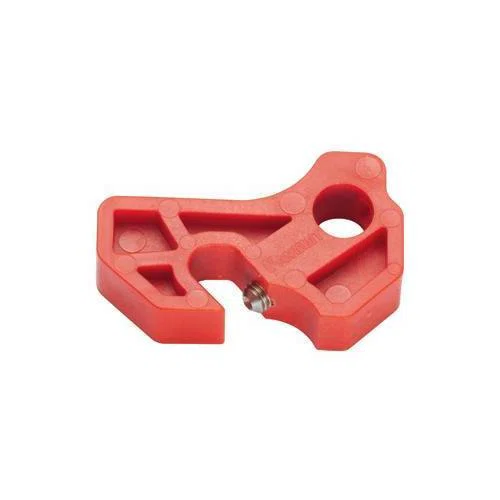 PSL-MCB-V Universal Circuit Breaker Lockout, For Use With Miniature Circuit Breakers, 1 Padlocks, Nylon/Stainless Steel, Red