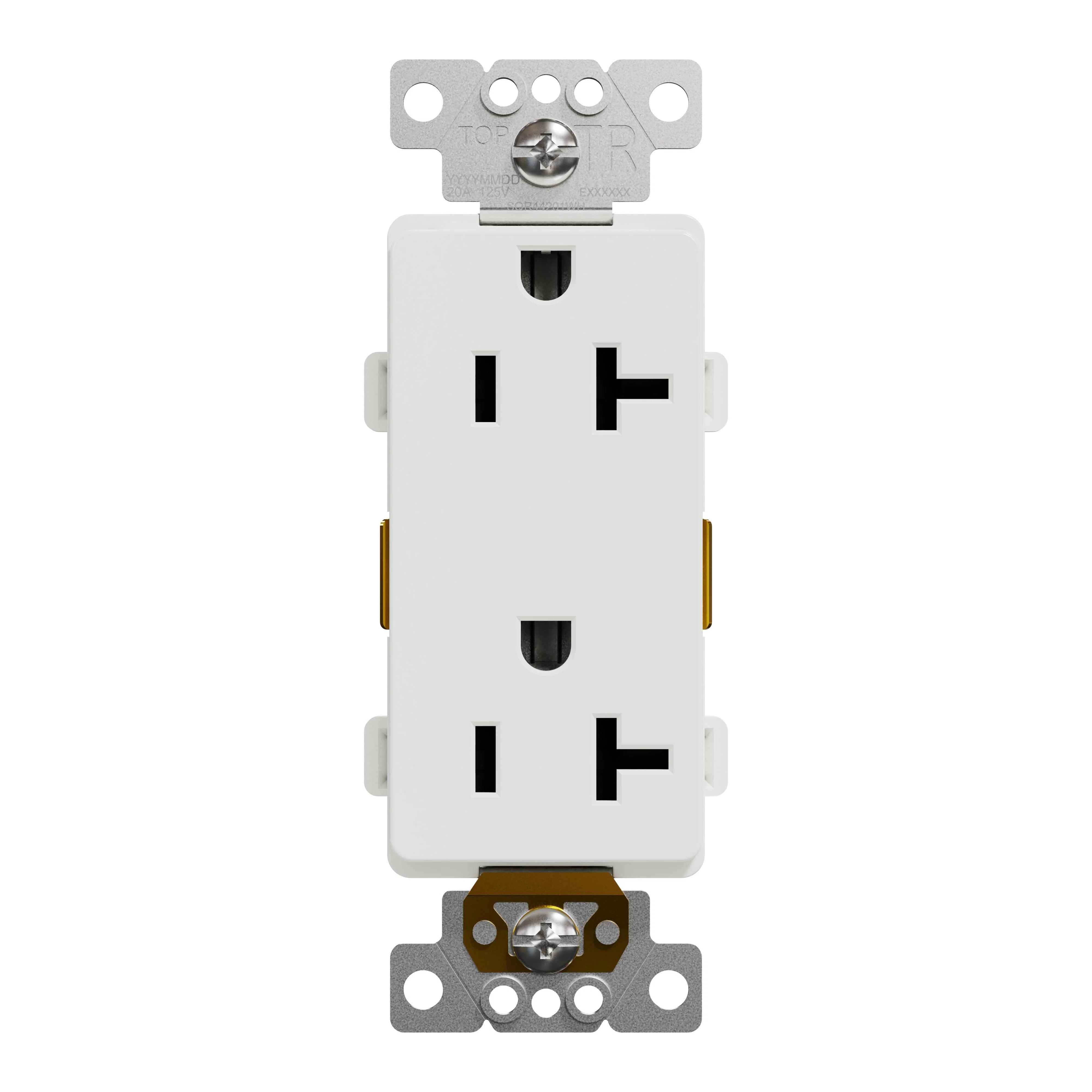 SQR44201WH X Series Socket-outlet, 125 V, 20 A, 2 poles, White