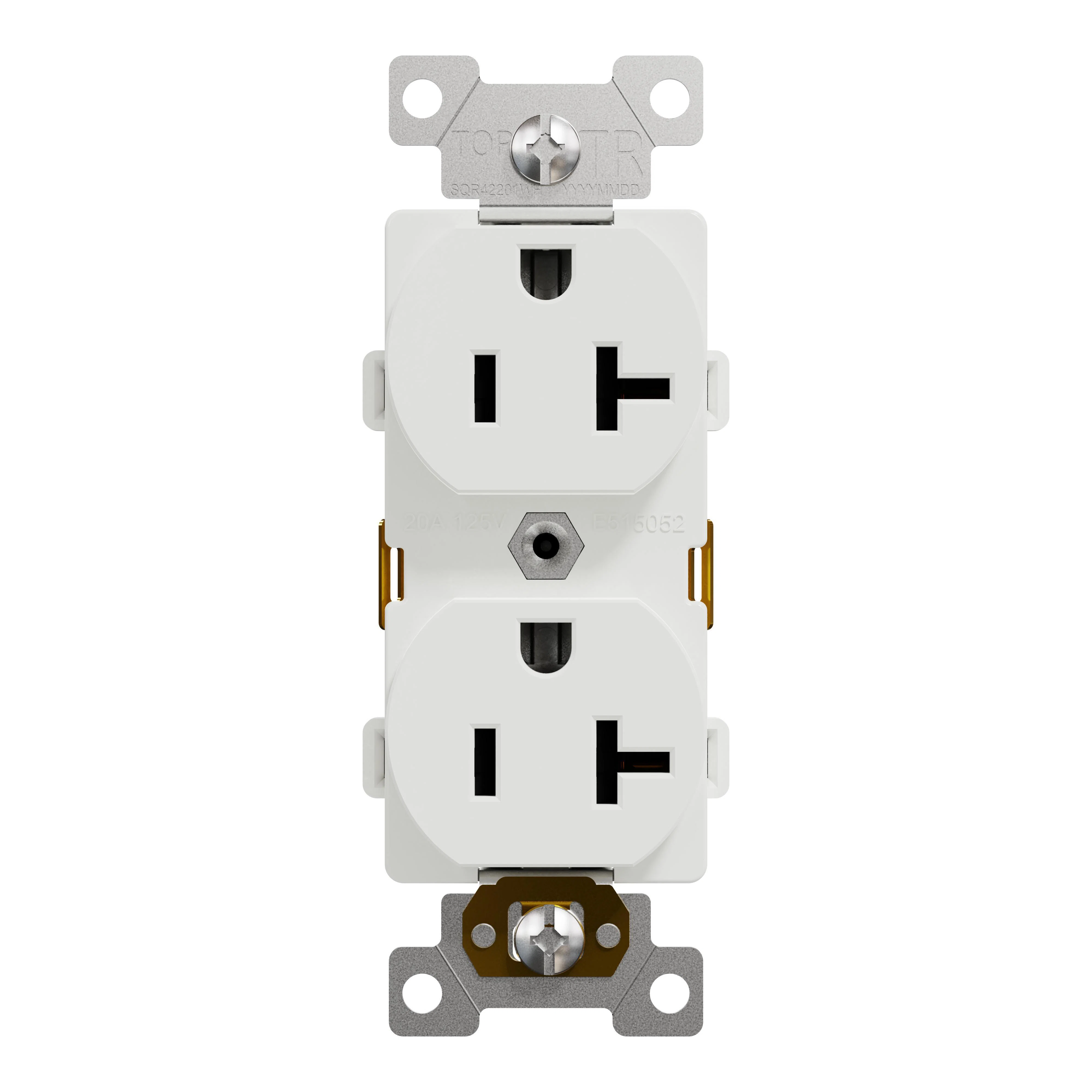 SQR42201WH X Series Socket-outlet, 125 V, 20 A, 2 poles, White