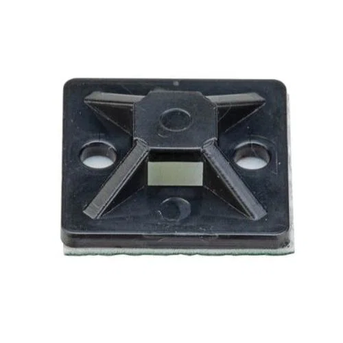SMP16A-3X0 Cable Tie Mount, 4-Way, Adhesive Mount, Nylon 6.6, Black