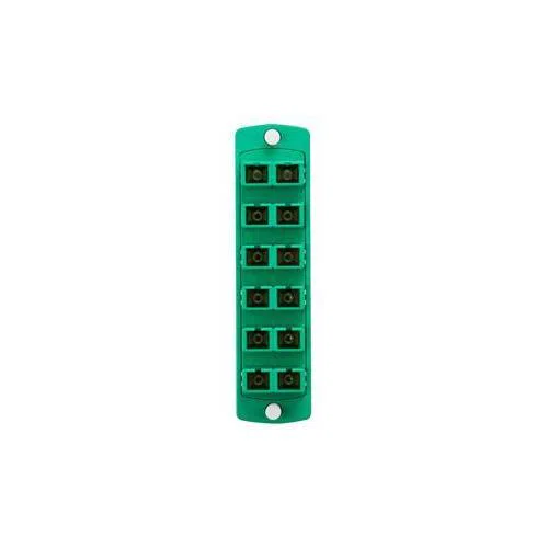 5F100-2VC OPT-X SDX Precision Molded Fiber Optic Adapter Plate, SC Duplex End A, SC Duplex End B, (12) OS1/2 Multi-Mode/APC Fiber, Zirconia Ceramic Connector