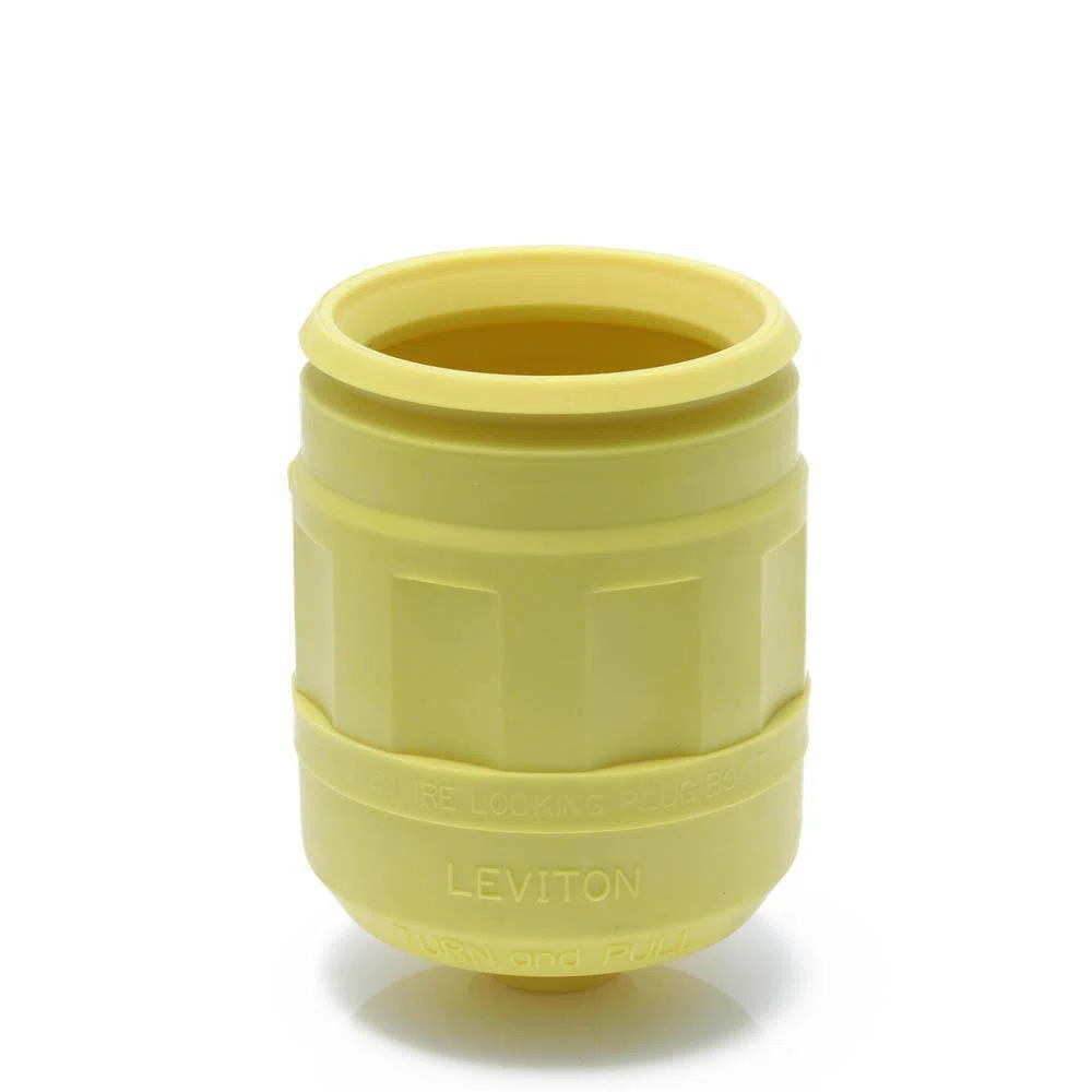 6031-Y Weather Resistant Locking Plug Boot, For Use With Locking Plug, 20/30 A, 3-Wire, Thermoplastic Elastomer, Yellow