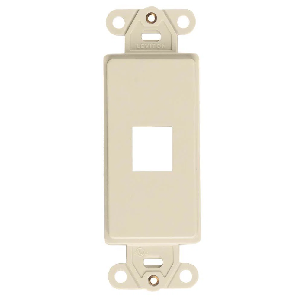 41641-I Decora QuickPort Multimedia Insert, 1 Port, Fastened Mount, Ivory