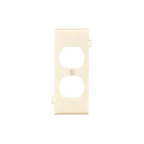PSC8-I Combination Sectional Duplex Receptacle Wall Plate, 1 Gangs, Thermoplastic Nylon, Ivory