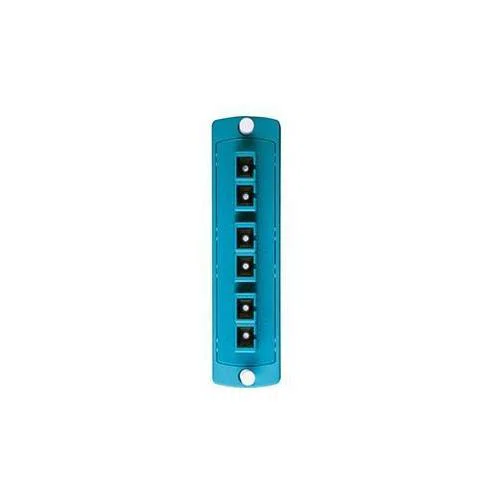 5F100-6QC OPT-X Fiber Optic Precision Molded Fiber Optic Adapter Plate, SC Duplex End A, SC Duplex End B, (6) 50 um Multi-Mode Fiber, Zirconia Ceramic Connector
