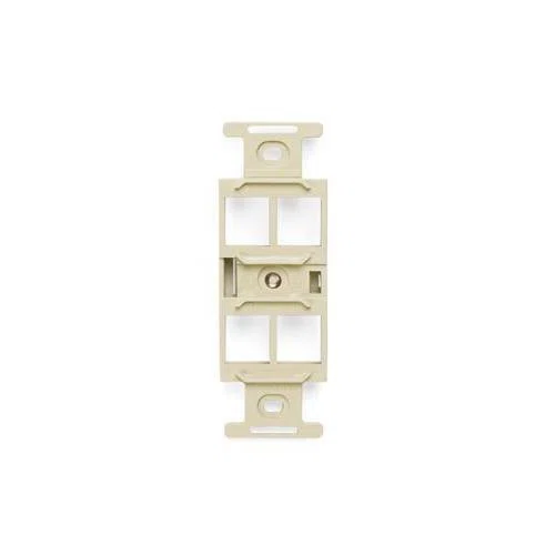 41087-QIP QuickPort Type 106 Multimedia Insert, 4 Ports, Fastened Mount, Ivory
