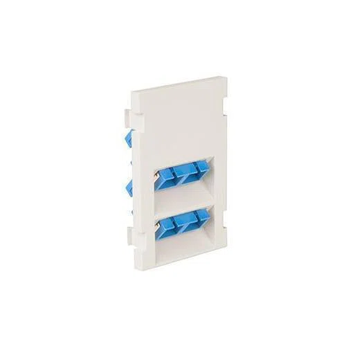 41293-4CW QuickPort 3-Unit High Duplex SC Angled Fiber Adapter MOS Insert, Snap-Fit Mount