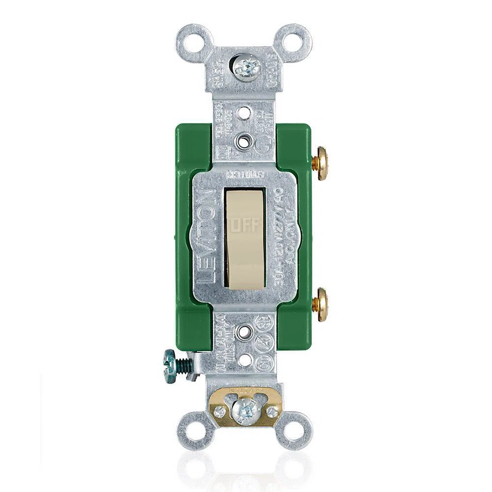 3031-2I Self-Grounding Toggle Switch, 120/277 V AC, 30 A, 2 hp Power Rating