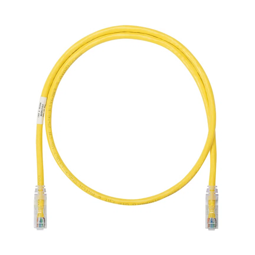 NK6PC10YLY NetKey U/UTP Patch Cord, Cat 6, 24 AWG Copper Conductor, Modular Plug Connector, 10 ft L Cord