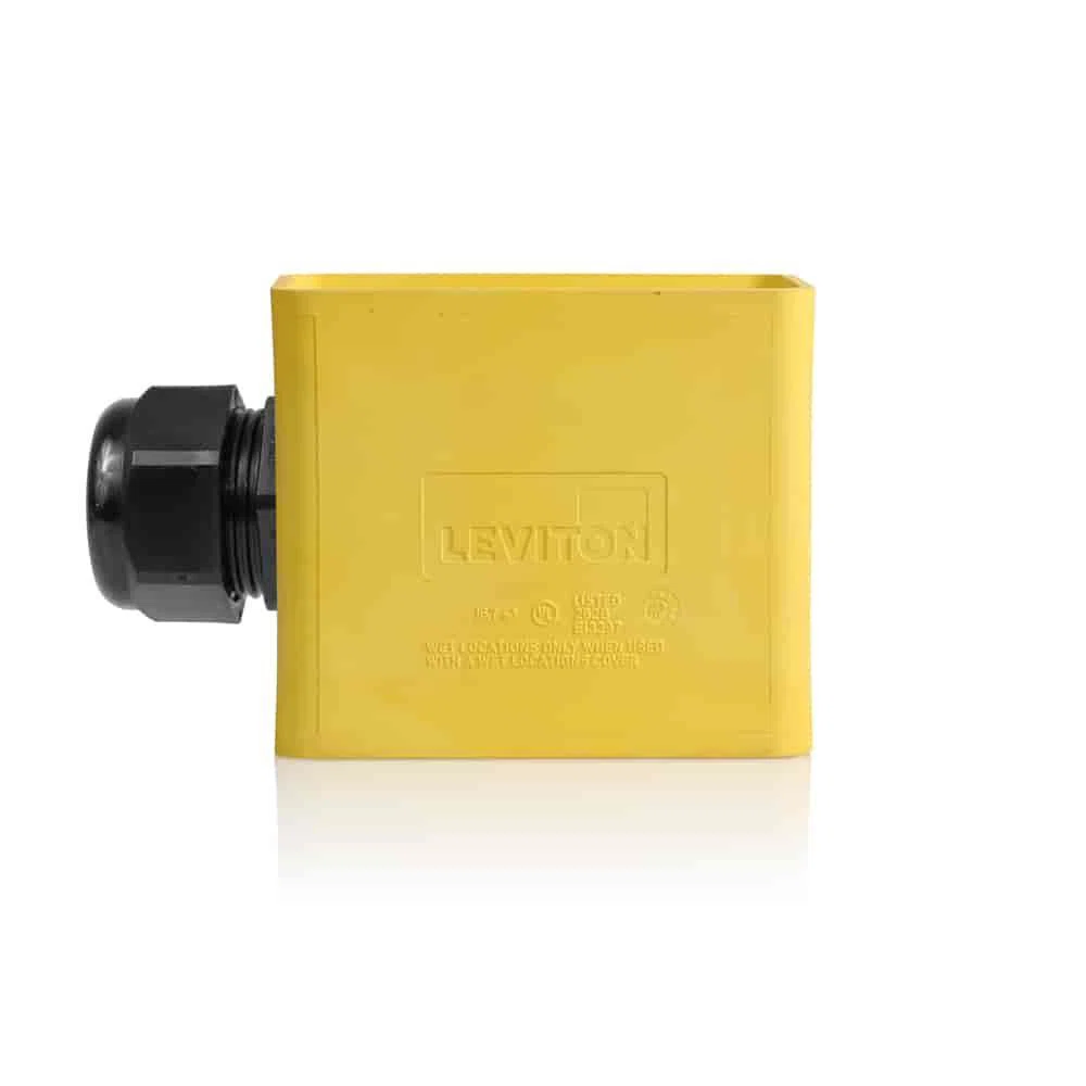 3059-2Y Portable Power Outlet Box, Thermoplastic, 16.7 cu-in Capacity, 1 Gangs