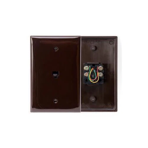 40539-PMB Midsize Screw Terminal Telephone Wall Jack, 1 Gang, 3-1/8 in W, Nylon, Box Mount