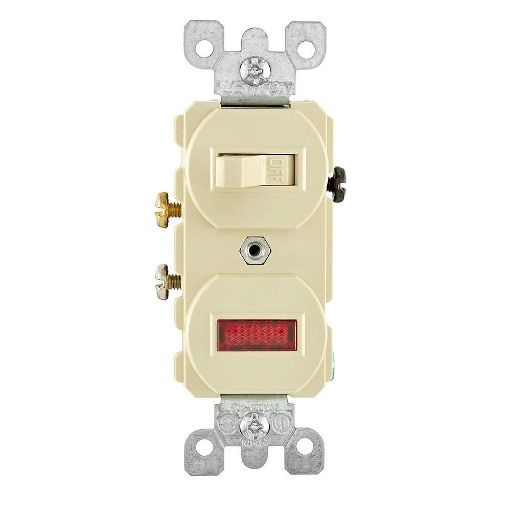 5336-I Duplex Grounding AC Combination Switch, 120/125 V AC, 20 A