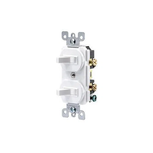 5335-E Combination Duplex Grounding AC Combination Switch, 20 A at 120/277 V AC, 1 Poles, 3 Wires, 12 AWG Wire