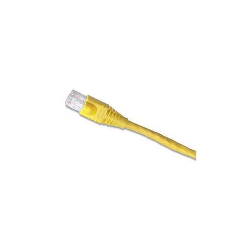 62460-10Y eXtreme UTP Molded Boot Standard Patch Cord, CAT 6, 24 AWG Stranded Copper Conductor, 8P Modular Plug Connector, 10 ft L Cord, Yellow