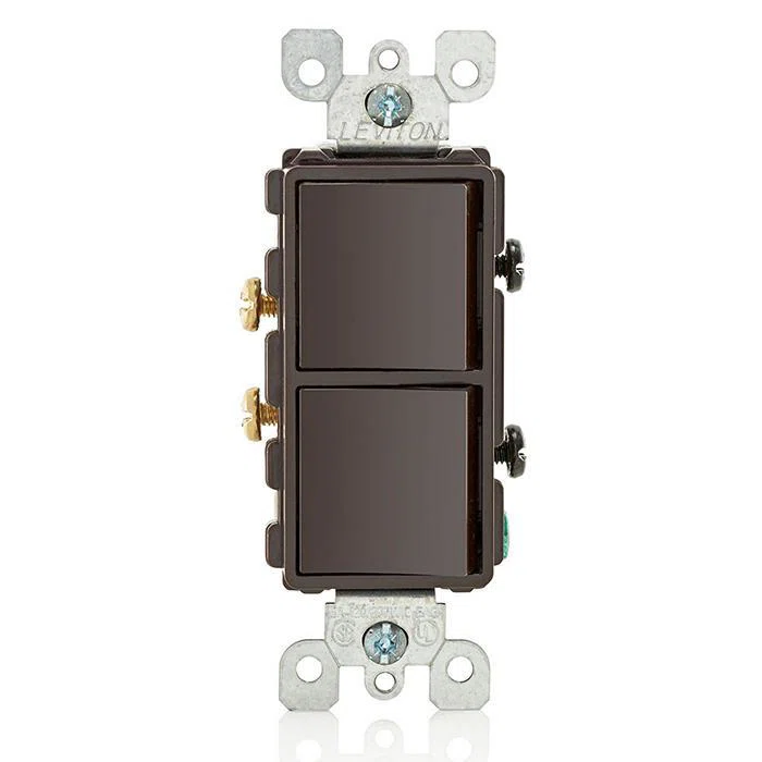 5634 Decora 3-Way Dual Grounding Combination Switch, 15 A, 120/277 V AC, 1 Poles